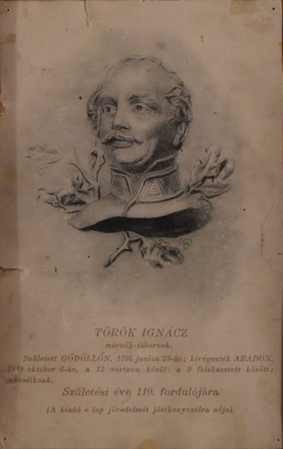 Török Ignác születésének 110-évfordolójára kadott emléklap.